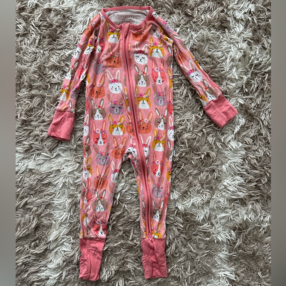 Little Sleepies boho bunnies zippy 6-12 months
